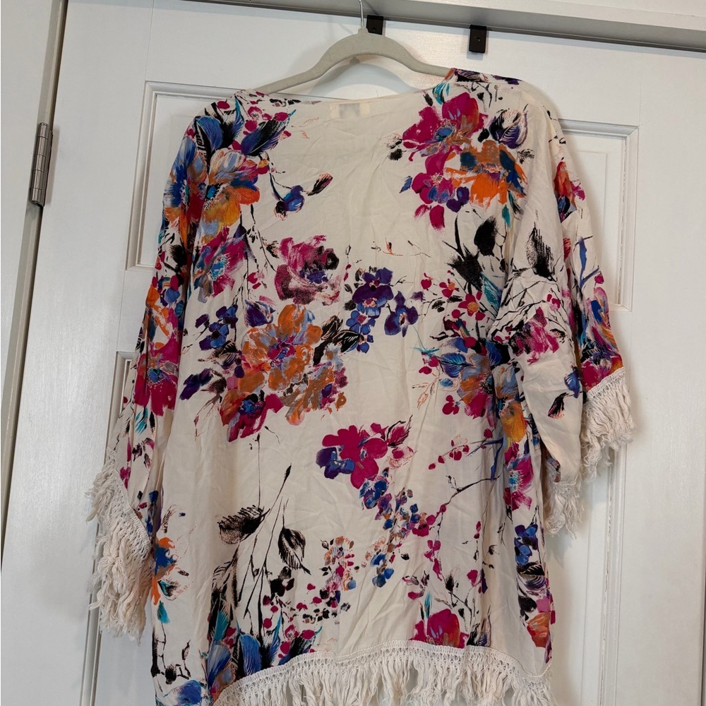 Umgee Multicolor Floral Kimono Cover Up - Picture 4 of 4